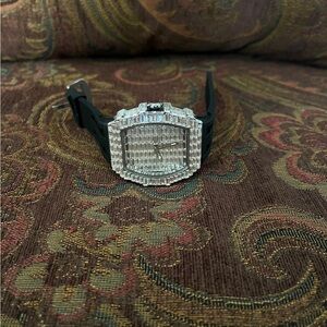 Silver and Black Watch